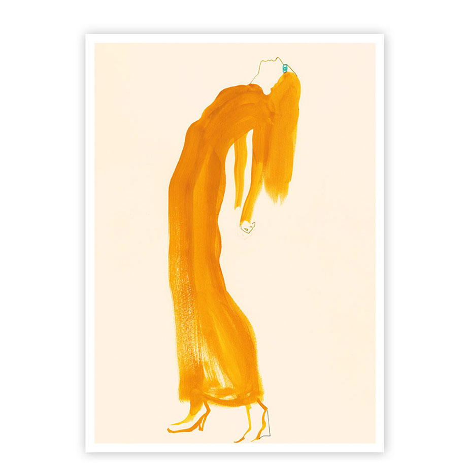 פוסטר THE SAFFRON DRESS 50X70