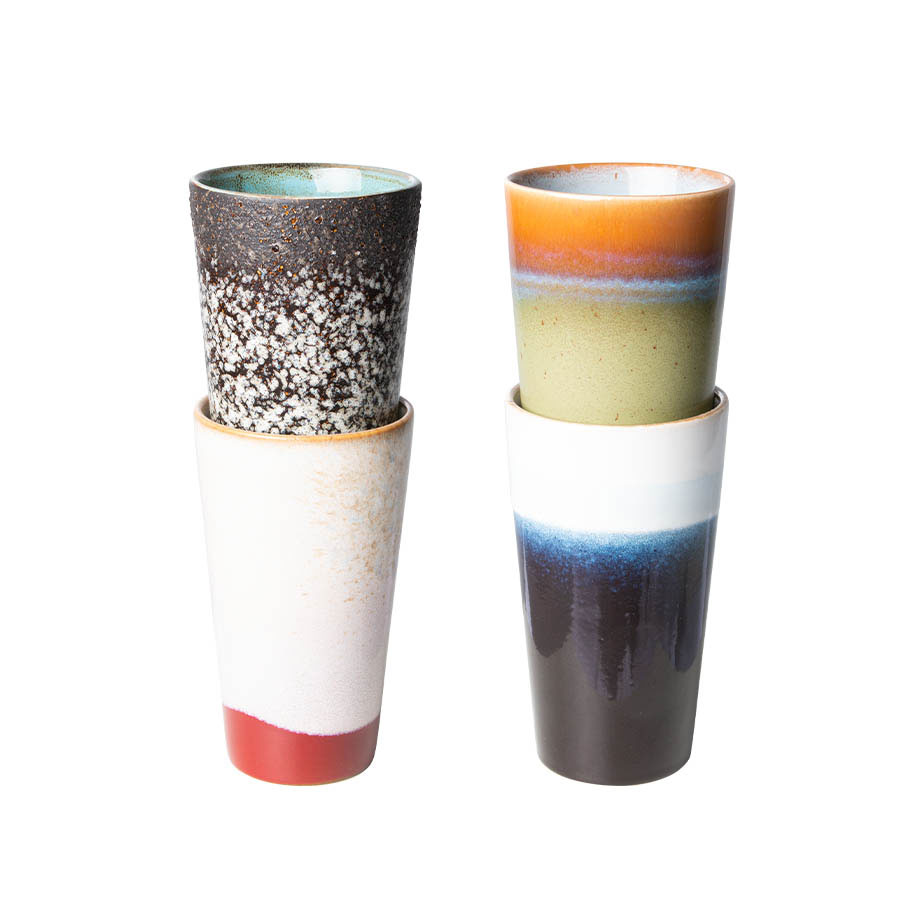 סט 4 ספלי לאטה 70S CERAMICS