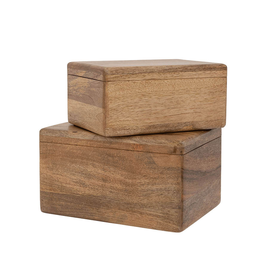 זוג קופסאות עץ MANGO