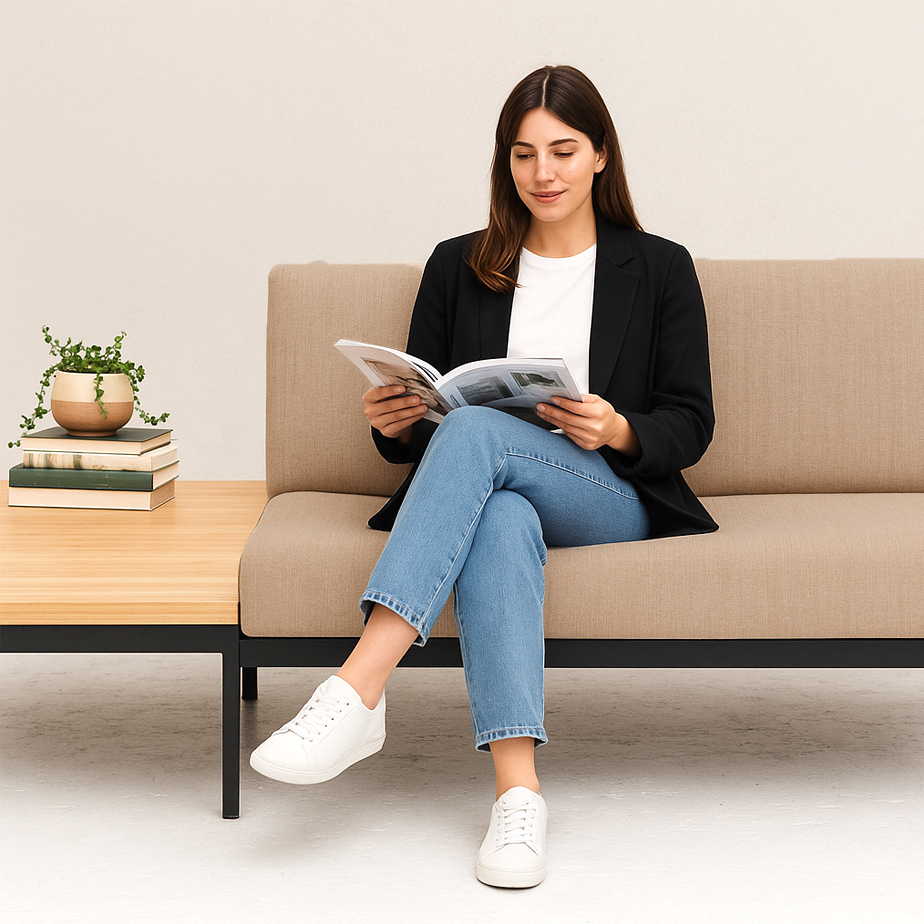 ספה 2 מושבים עם שולחן LINE