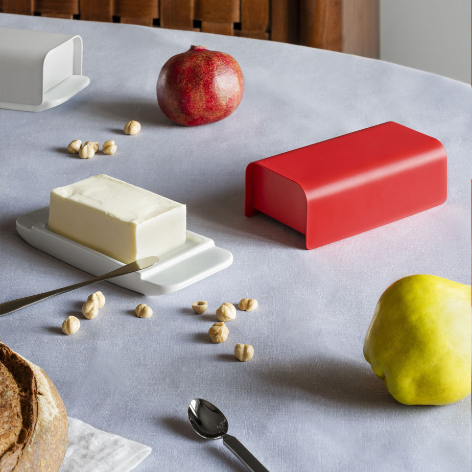 MATTINA Red Butter Dish