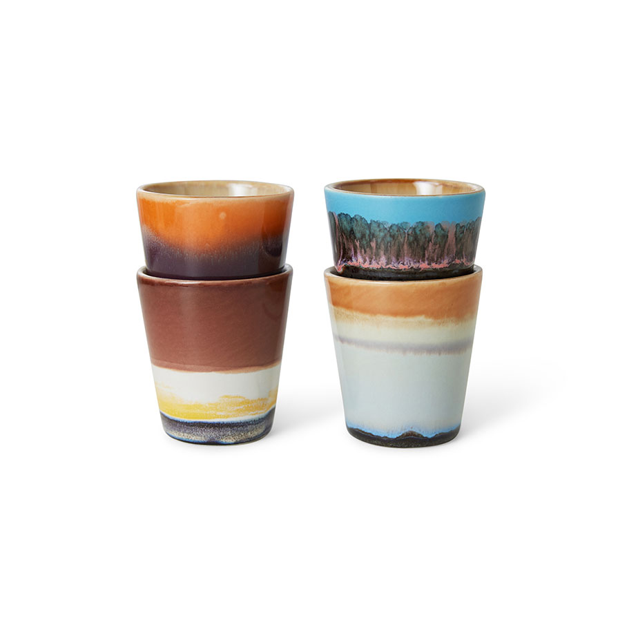 רביעיית ספלי ריסטרטו 70S CERAMICS