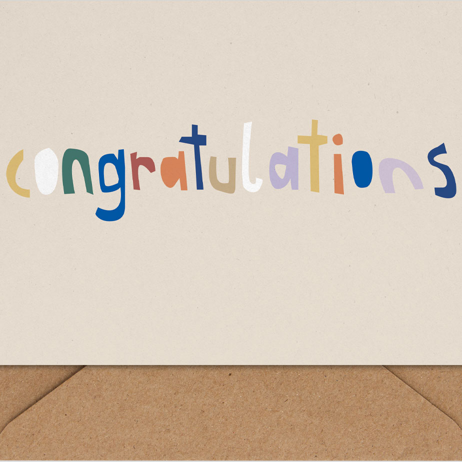 כרטיס ברכה CONGRATULATION