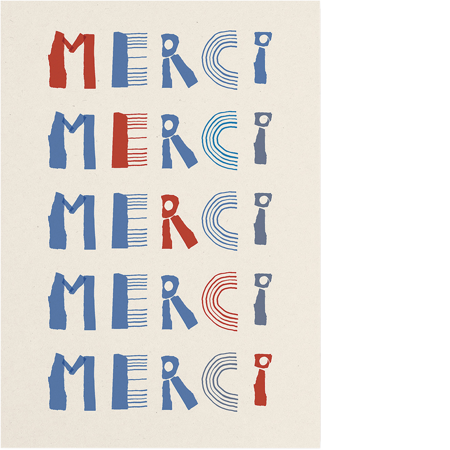 כרטיס ברכה MERCI