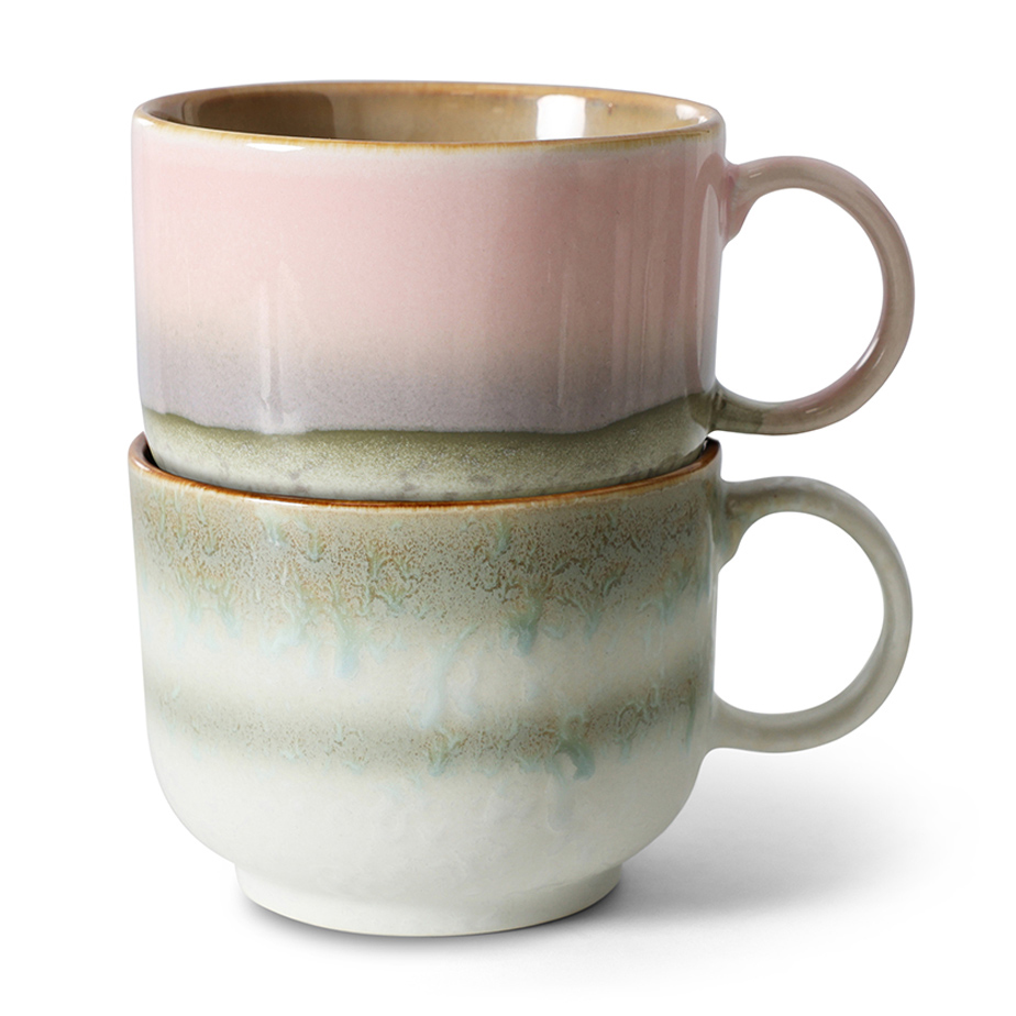 זוג ספלי תה 70S CERAMICS NOVA