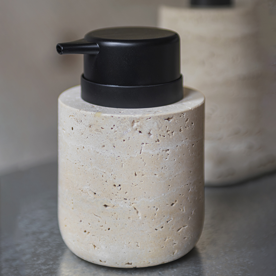 סבונייה עם משאבה נמוכה TRAVERTINE
