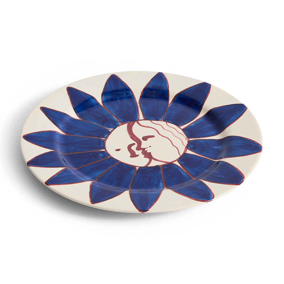 צלחת מנה עיקרית DEEP BLUE FLOWER
