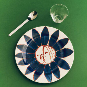 צלחת מנה עיקרית DEEP BLUE FLOWER