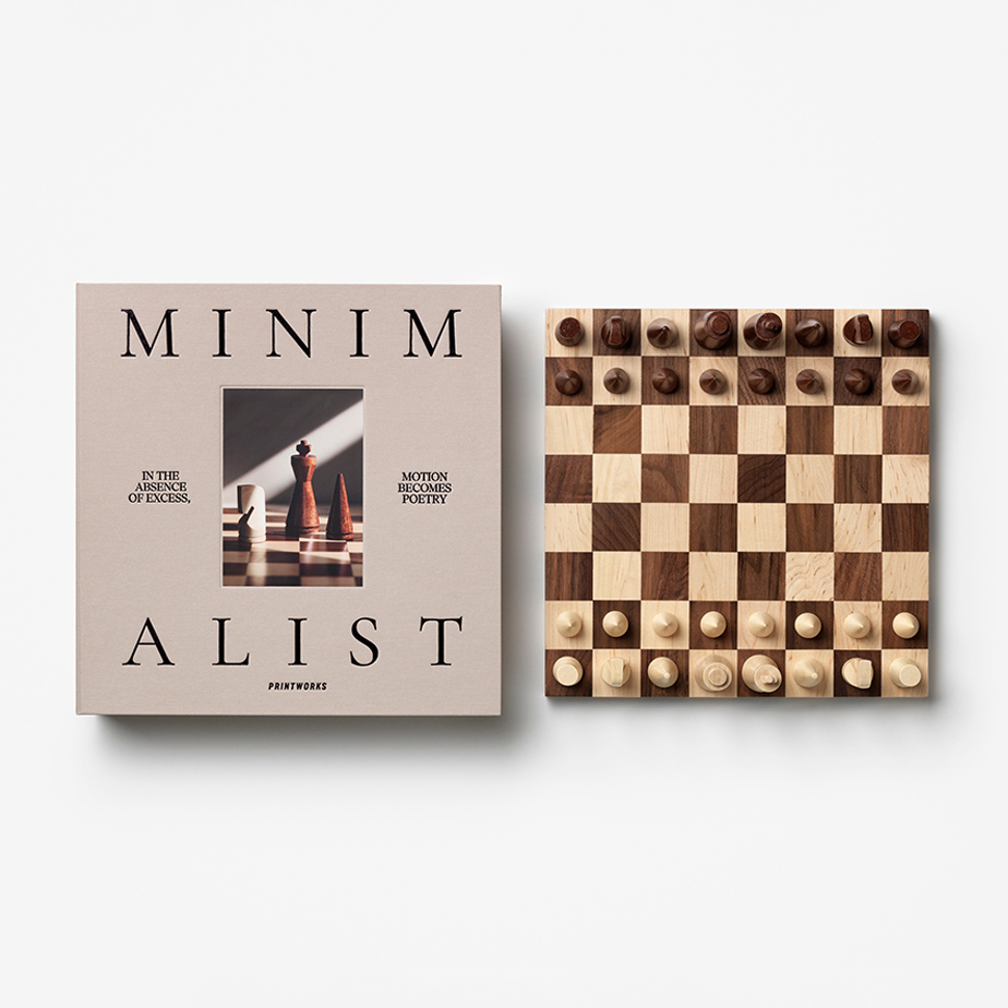 משחק שח-מט מעץ THE MINIMALIST