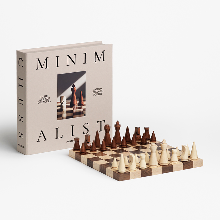 משחק שח-מט מעץ THE MINIMALIST