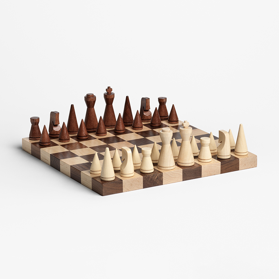 משחק שח-מט מעץ THE MINIMALIST