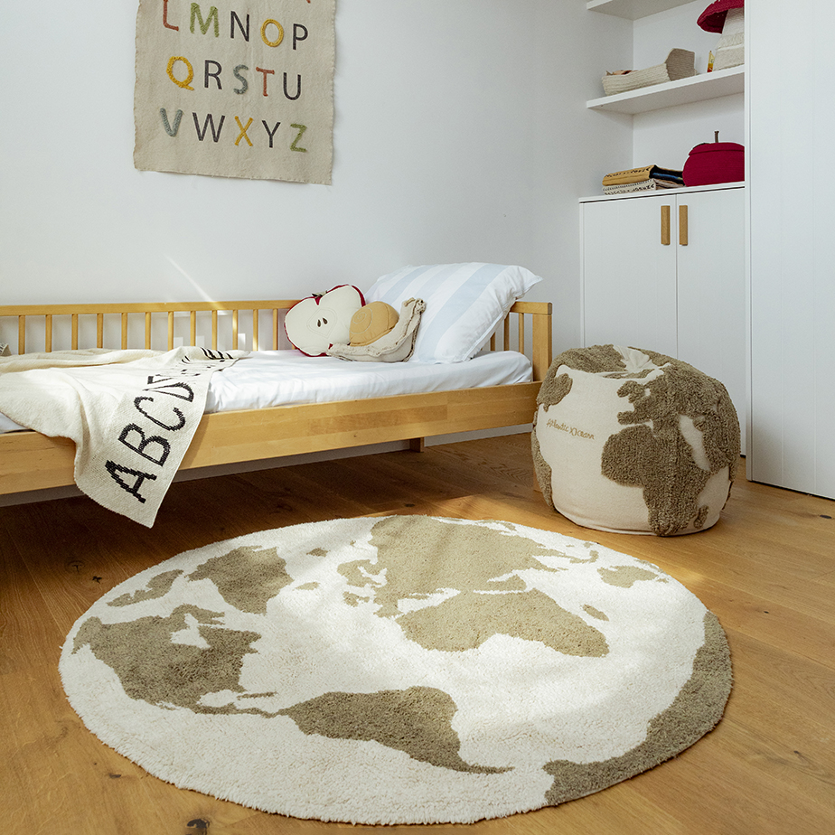 שטיח עגול רחיץ WORLD MAP