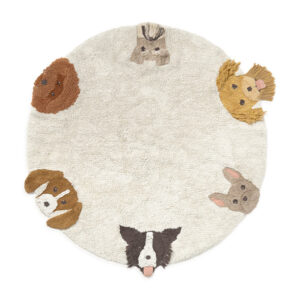 שטיח עגול רחיץ DOGS