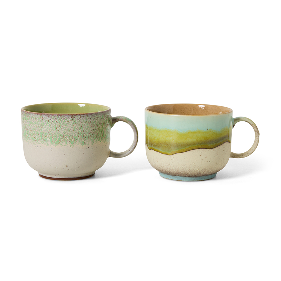 זוג ספלי תה 70S CERAMICS