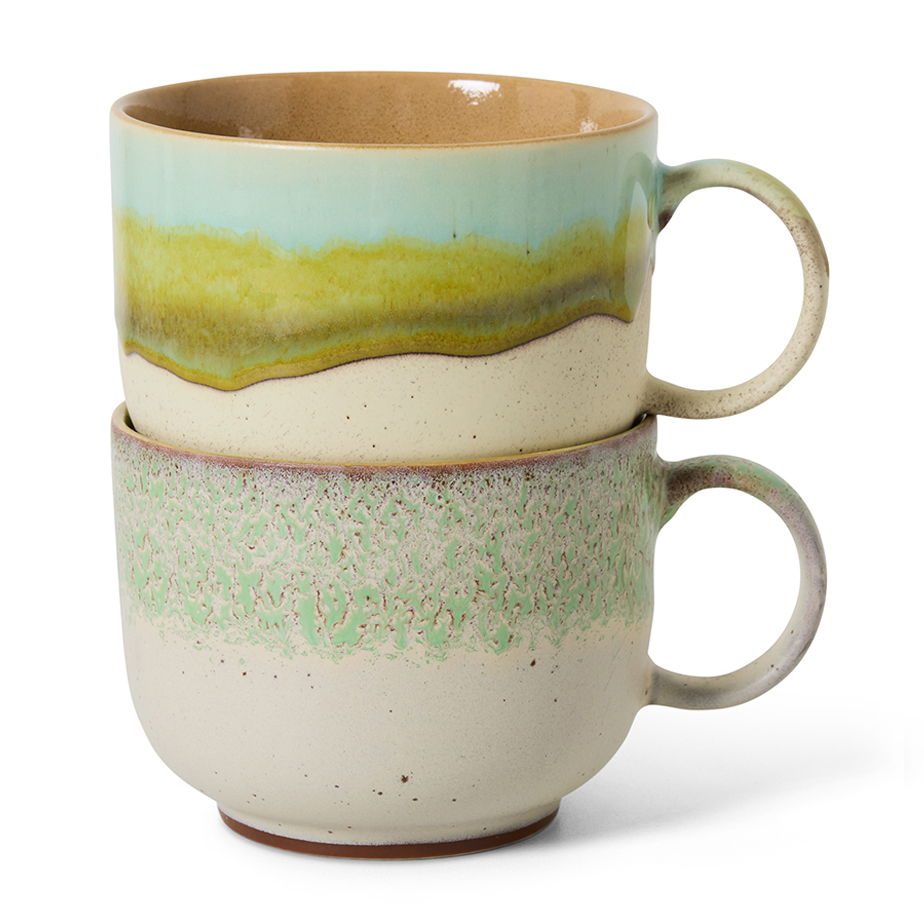 זוג ספלי תה 70S CERAMICS