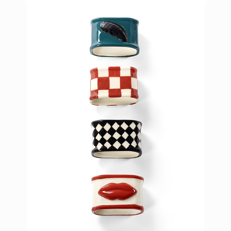 סט 4 חבקי מפיות MOULEVERSANTS