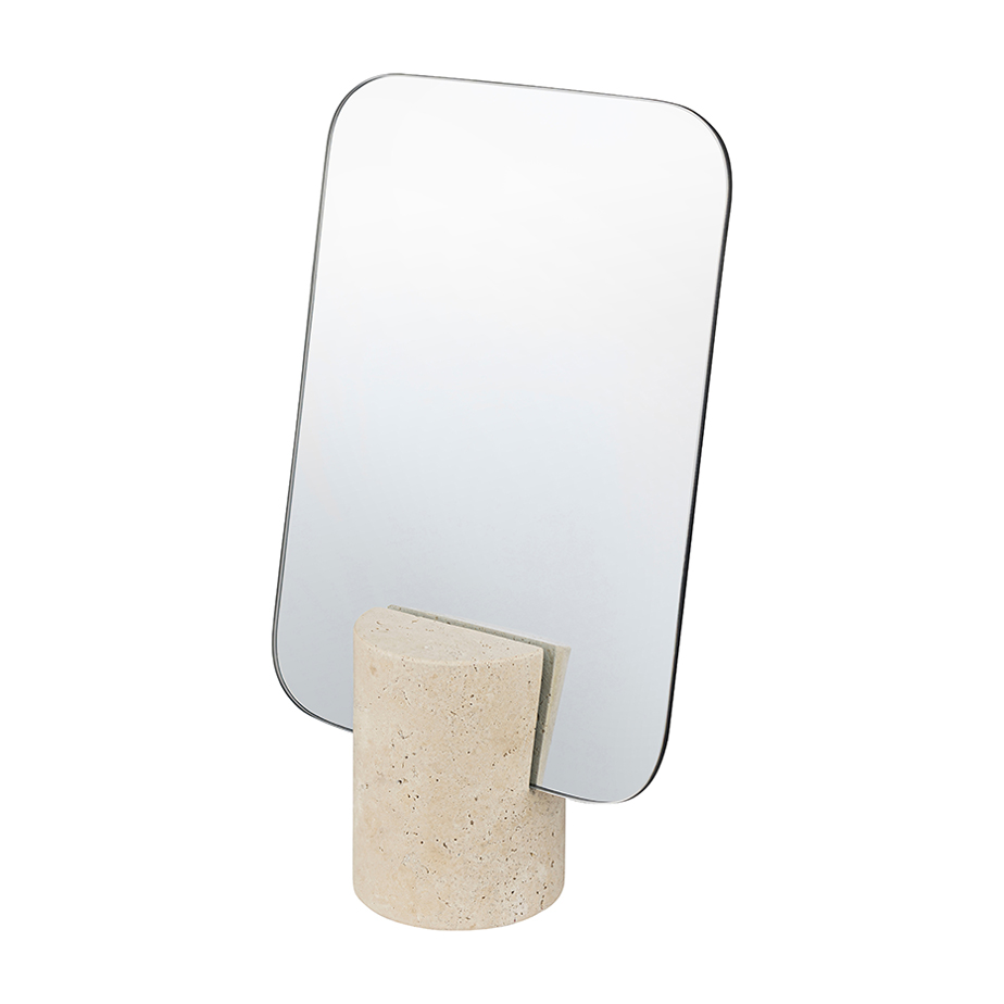 מראה על רגל TRAVERTINE