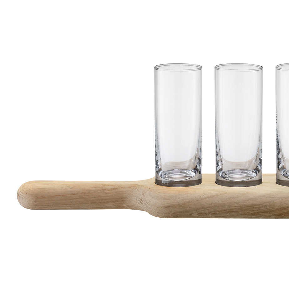 שישיית כוסות שוט על מגש PADDLE